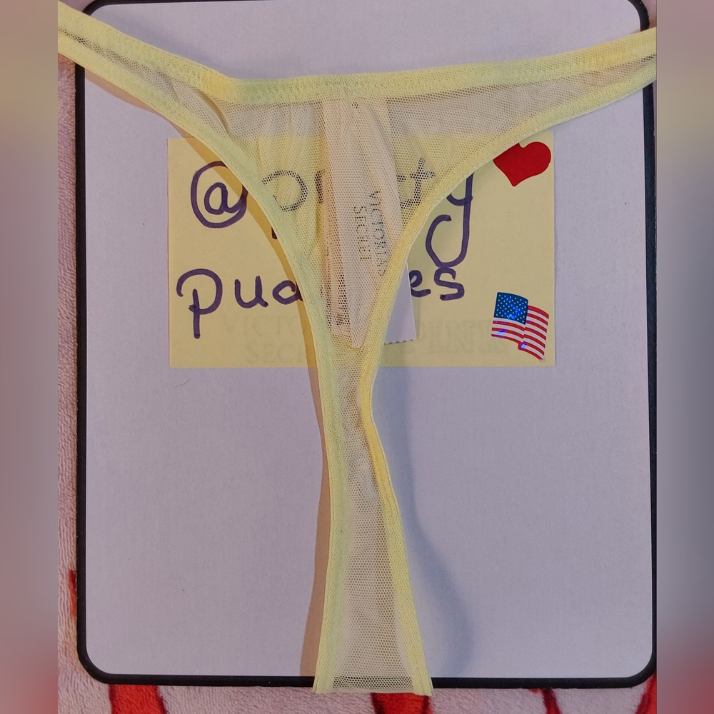 💛 XXL VS Very Sexy Sheer Shine Mesh Iridescent Shine Strap Thong Panty 💛 - Picture 3 of 11